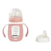 Biberon d'apprentissage en verre 2 en 1 - 210ml Vieux rose