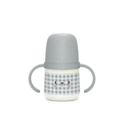 Biberon phosphorescent avec anses et bec silicone Night&Day +6m