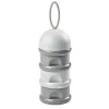 Boite doseuse de lait 3 compartiments empilables Gris