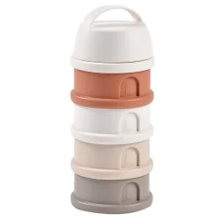 Boîte doseuse de lait 4 compartiments empilables Terracotta