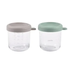 Lot 2 portions verre 250ml Vert sauge/Gazelle
