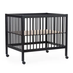 Parc 97 + Roues - 95x75 Cm - Bois - Noir