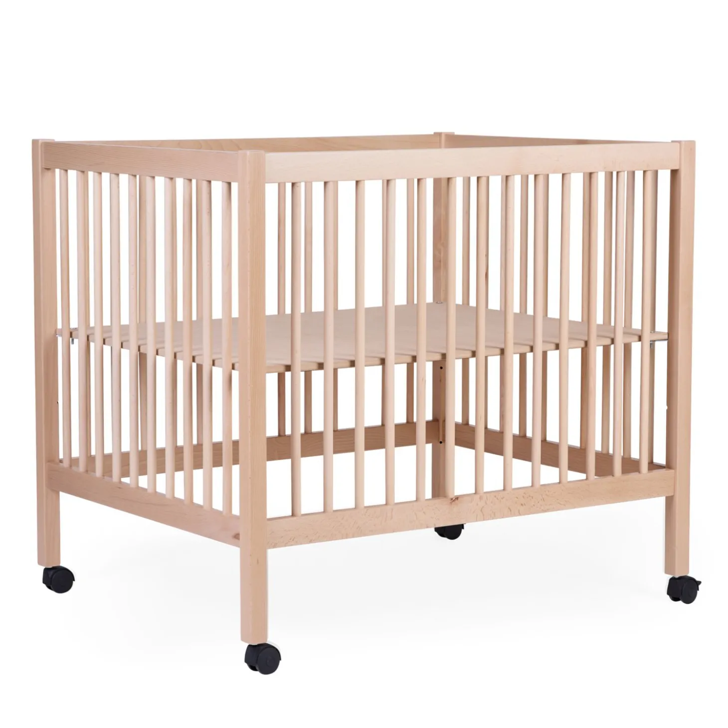 Parc 97 + Roues - 95x75 Cm - Bois - Naturel