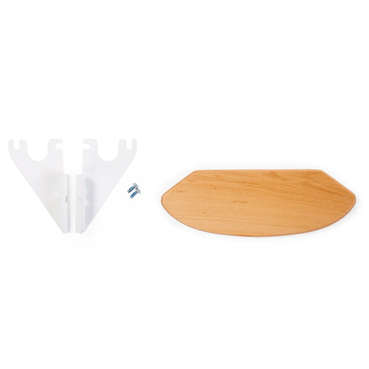 Repose-pieds Evolu + Supports + Vis - Naturel/Blanc