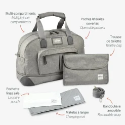 Sac de voyage Amsterdam Gris chiné