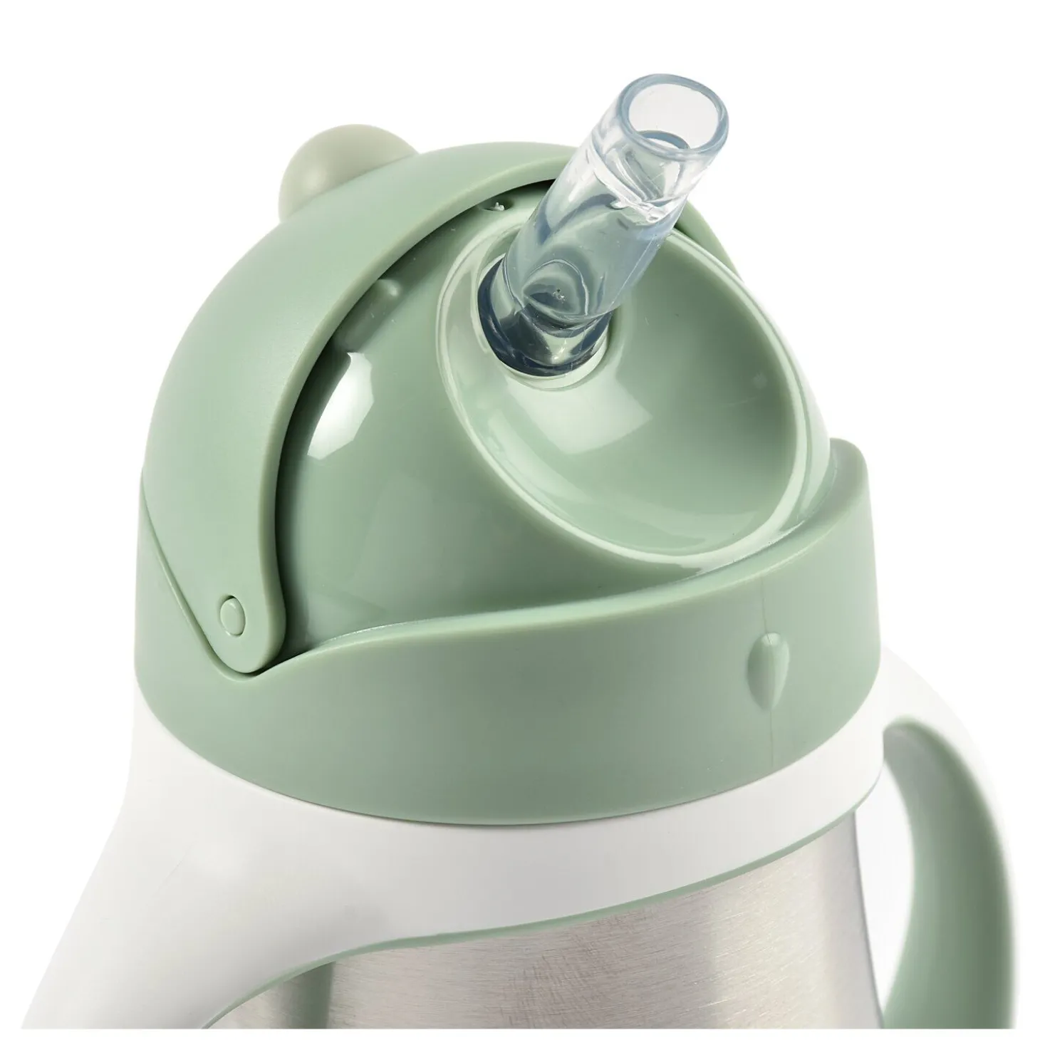 Tasse paille inox 250ml Vert sauge